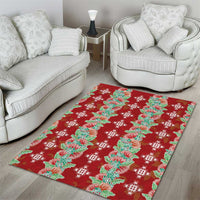 Hawaii Ohia Lehua Area Rug Tropical Vibes Crimson