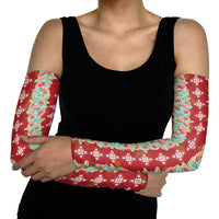 Hawaii Ohia Lehua Arm Sleeves Tropical Vibes Crimson
