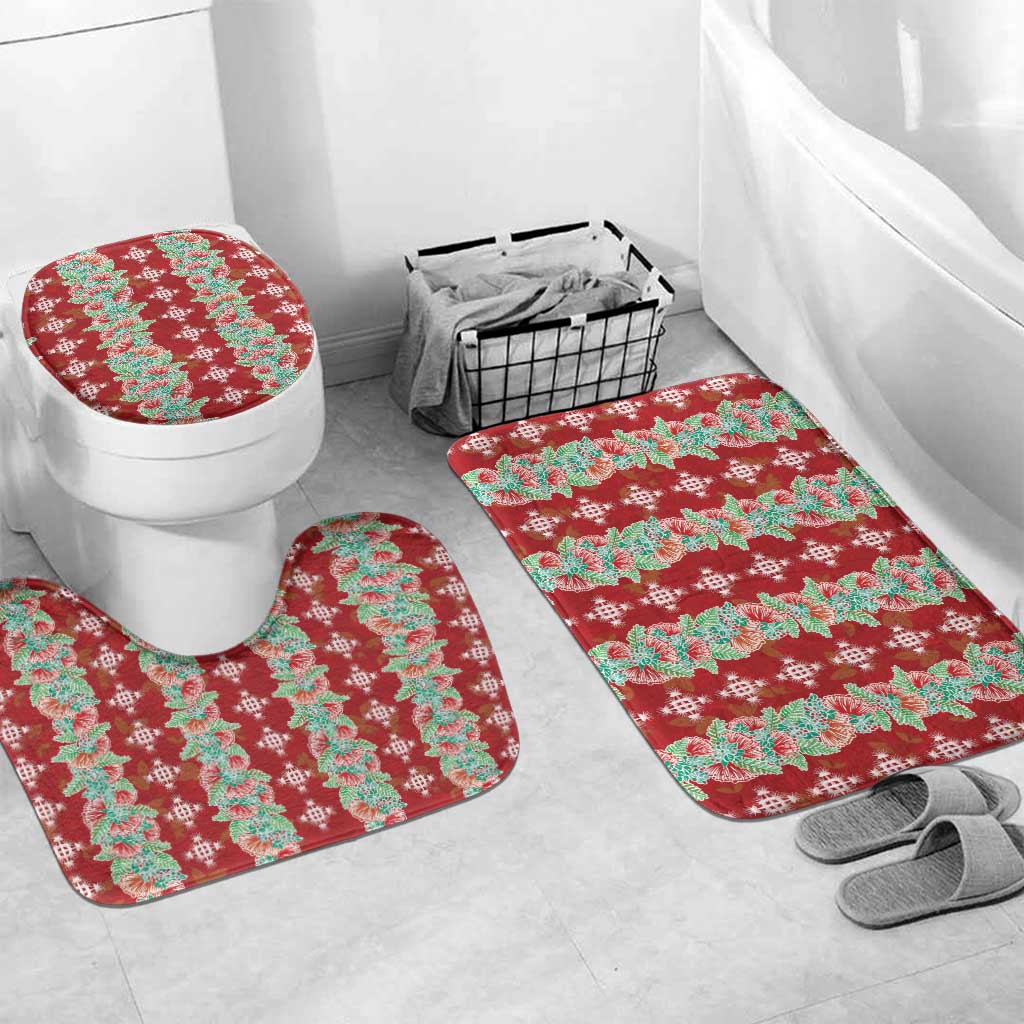 Hawaii Ohia Lehua Bathroom Set Tropical Vibes Crimson