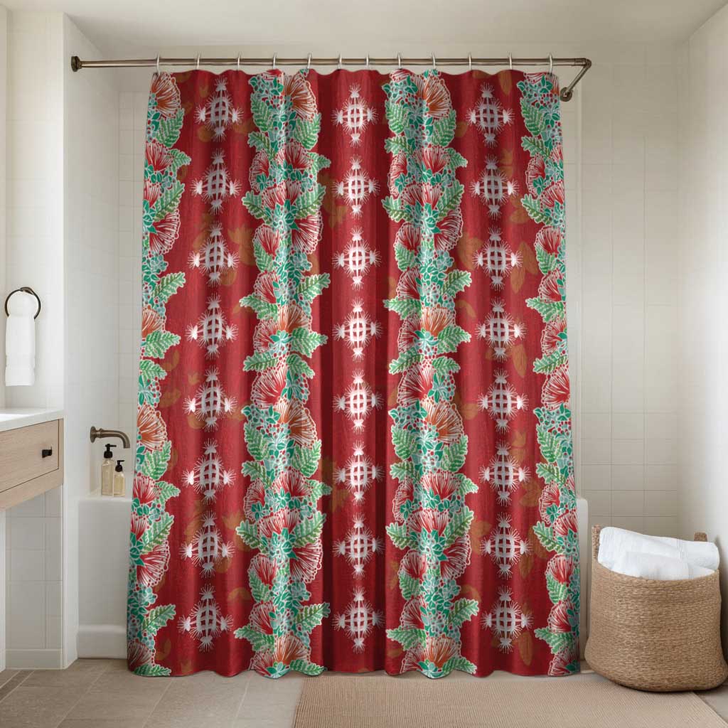 Hawaii Ohia Lehua Bathroom Set Tropical Vibes Crimson