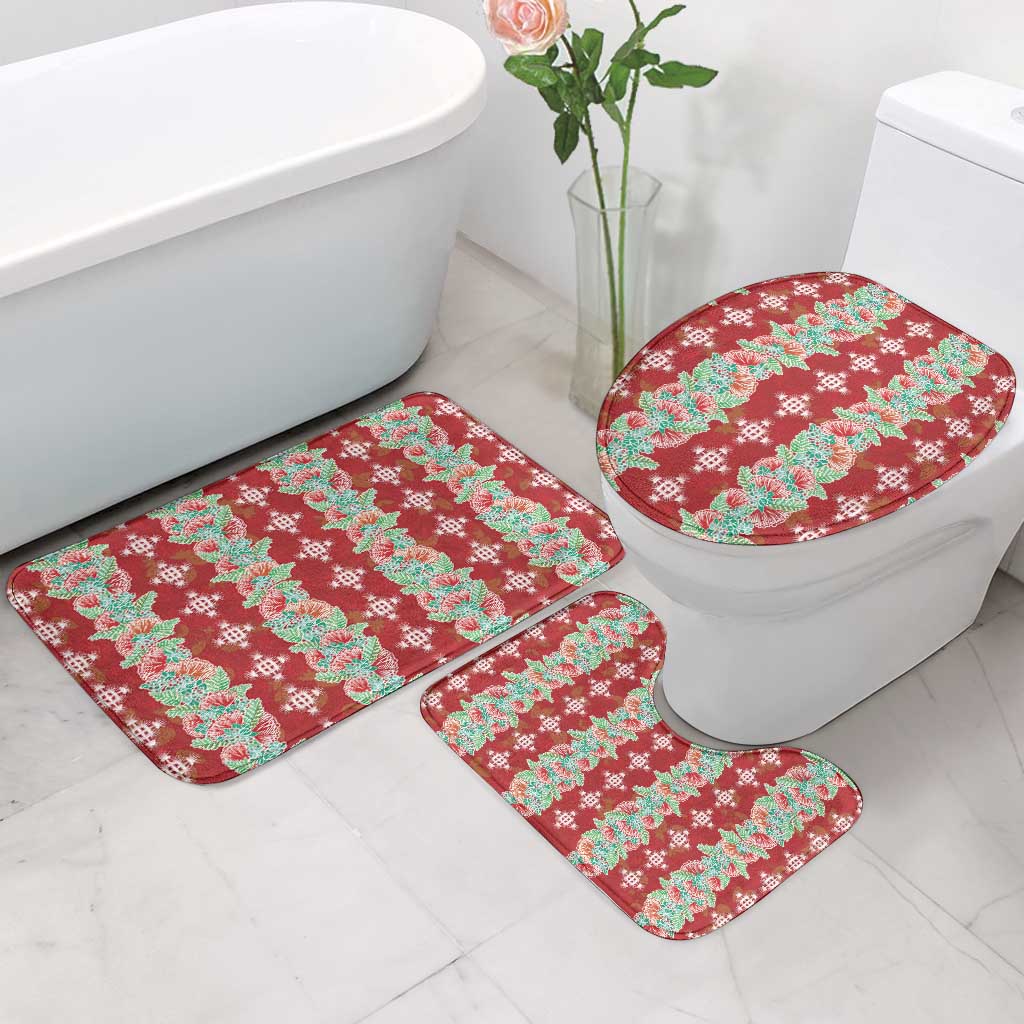 Hawaii Ohia Lehua Bathroom Set Tropical Vibes Crimson