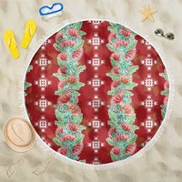 Hawaii Ohia Lehua Beach Blanket Tropical Vibes Crimson