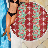 Hawaii Ohia Lehua Beach Blanket Tropical Vibes Crimson