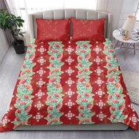 Hawaii Ohia Lehua Bedding Set Tropical Vibes Crimson LT05 - Polynesian Pride