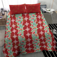 Hawaii Ohia Lehua Bedding Set Tropical Vibes Crimson LT05 - Polynesian Pride