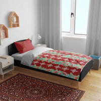 Hawaii Ohia Lehua Bedding Set Tropical Vibes Crimson LT05 - Polynesian Pride