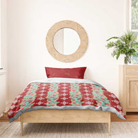 Hawaii Ohia Lehua Bedding Set Tropical Vibes Crimson LT05 - Polynesian Pride