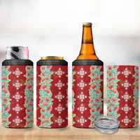 Hawaii Ohia Lehua 4 in 1 Can Cooler Tumbler Tropical Vibes Crimson