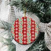 Hawaii Ohia Lehua Ceramic Ornament Tropical Vibes Crimson