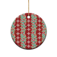 Hawaii Ohia Lehua Ceramic Ornament Tropical Vibes Crimson