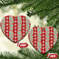 Hawaii Ohia Lehua Ceramic Ornament Tropical Vibes Crimson