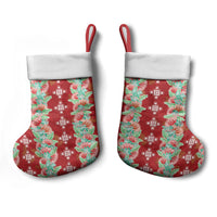 Hawaii Ohia Lehua Christmas Stocking Tropical Vibes Crimson
