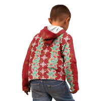 Hawaii Ohia Lehua Kid Hoodie Tropical Vibes Crimson LT05 - Polynesian Pride