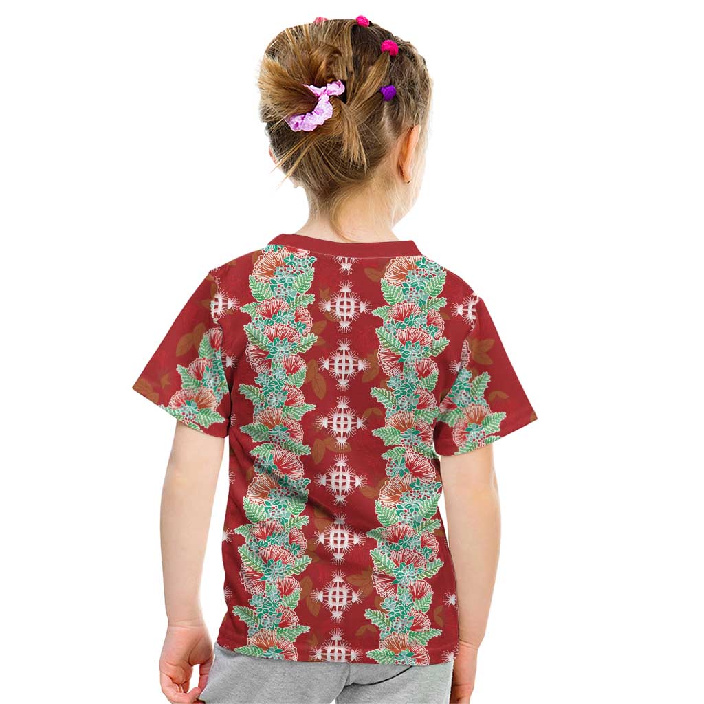 Hawaii Ohia Lehua Kid T Shirt Tropical Vibes Crimson