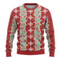 Hawaii Ohia Lehua Ugly Christmas Sweater Tropical Vibes Crimson