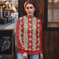 Hawaii Ohia Lehua Ugly Christmas Sweater Tropical Vibes Crimson