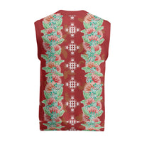 Hawaii Ohia Lehua Christmas Knitted V-Neck Vest Tropical Vibes Crimson LT05 - Polynesian Pride