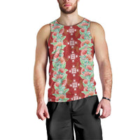 Hawaii Ohia Lehua Men Tank Top Tropical Vibes Crimson LT05 - Polynesian Pride
