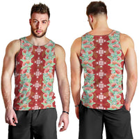 Hawaii Ohia Lehua Men Tank Top Tropical Vibes Crimson LT05 - Polynesian Pride