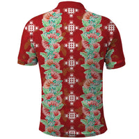 Hawaii Ohia Lehua Polo Shirt Tropical Vibes Crimson