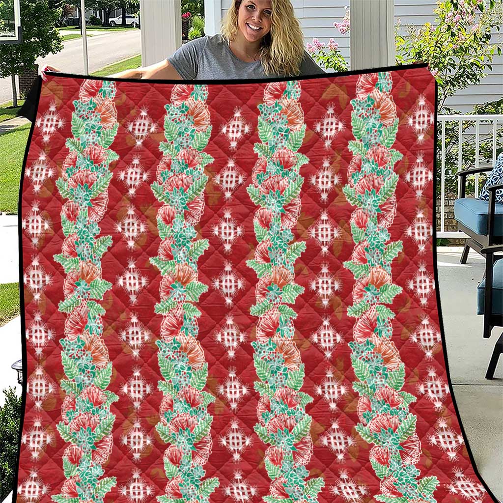 Hawaii Ohia Lehua Quilt Tropical Vibes Crimson