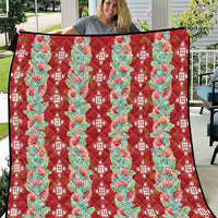 Hawaii Ohia Lehua Quilt Tropical Vibes Crimson