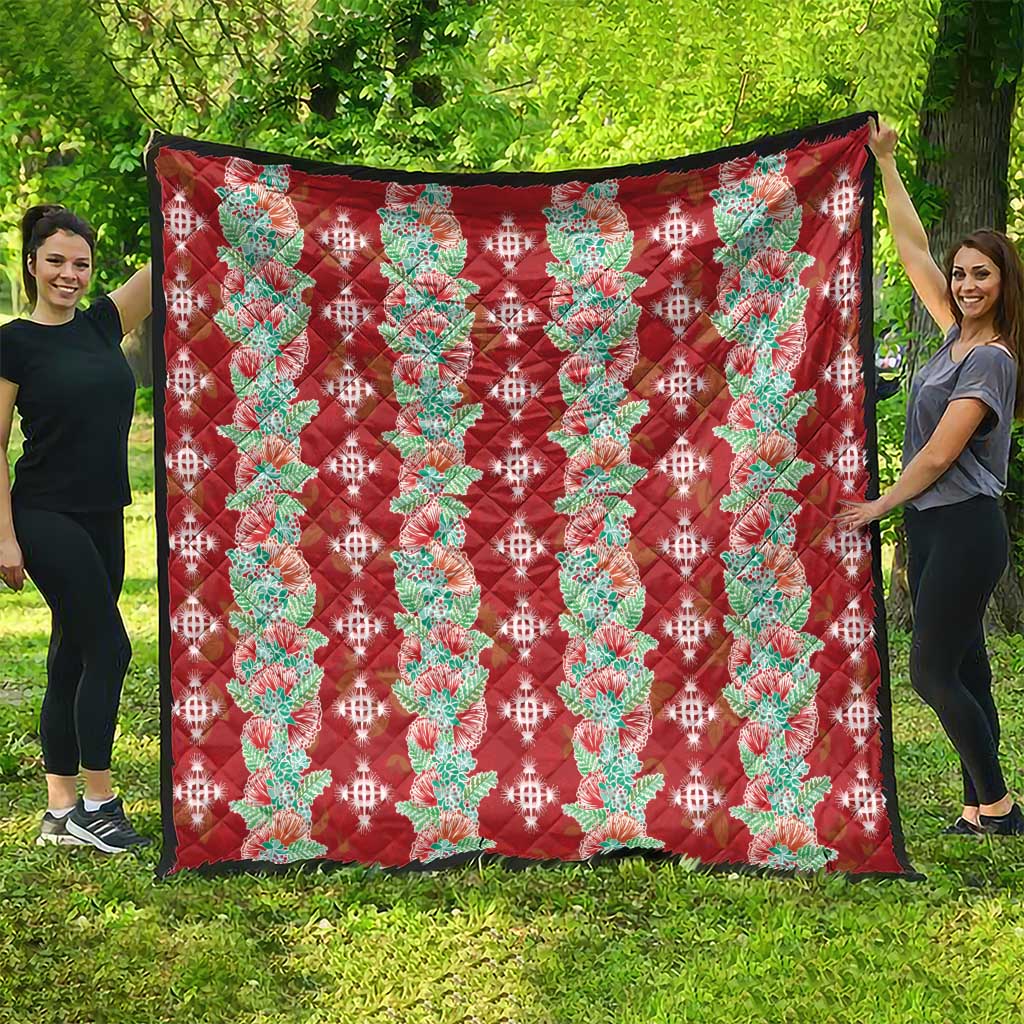Hawaii Ohia Lehua Quilt Tropical Vibes Crimson