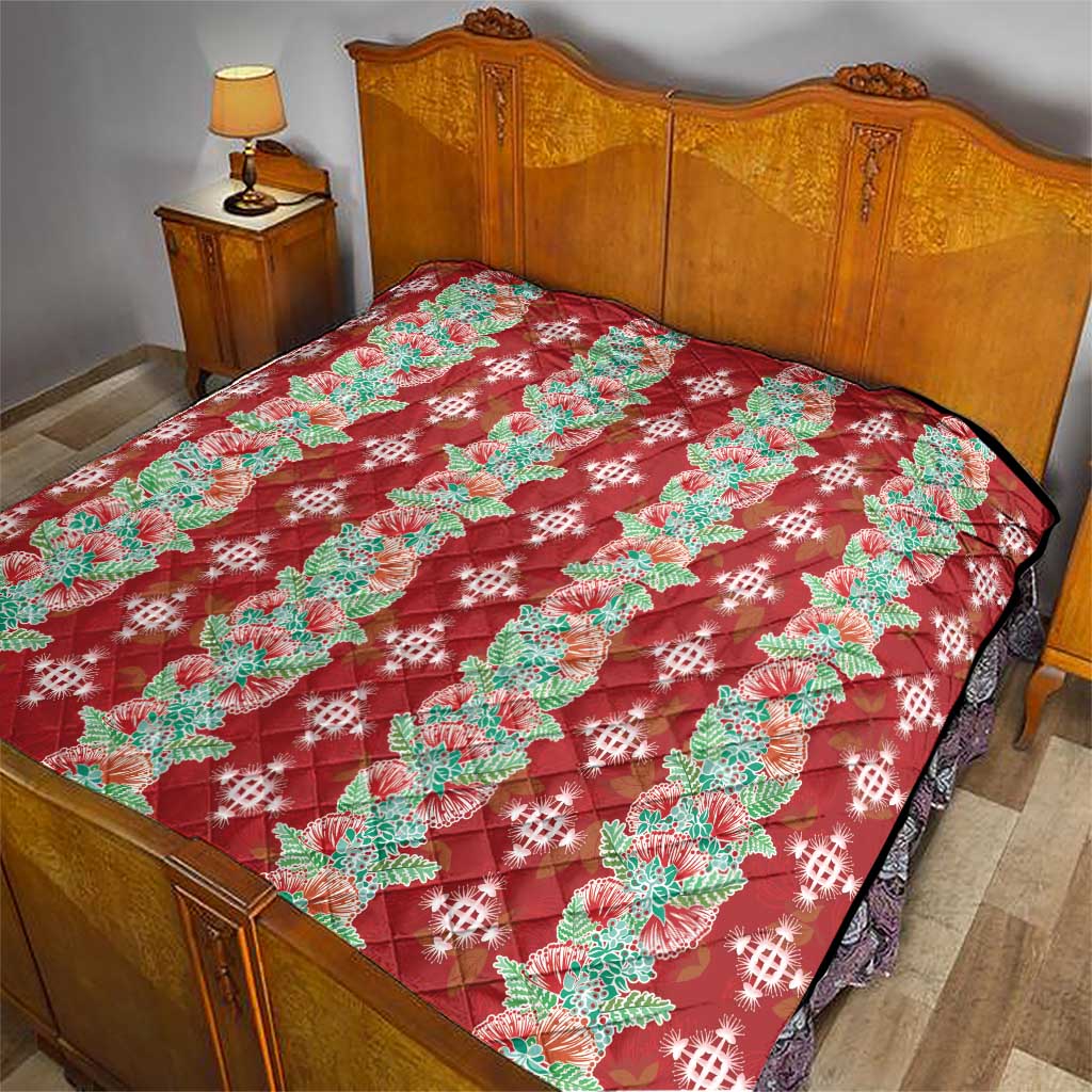 Hawaii Ohia Lehua Quilt Tropical Vibes Crimson