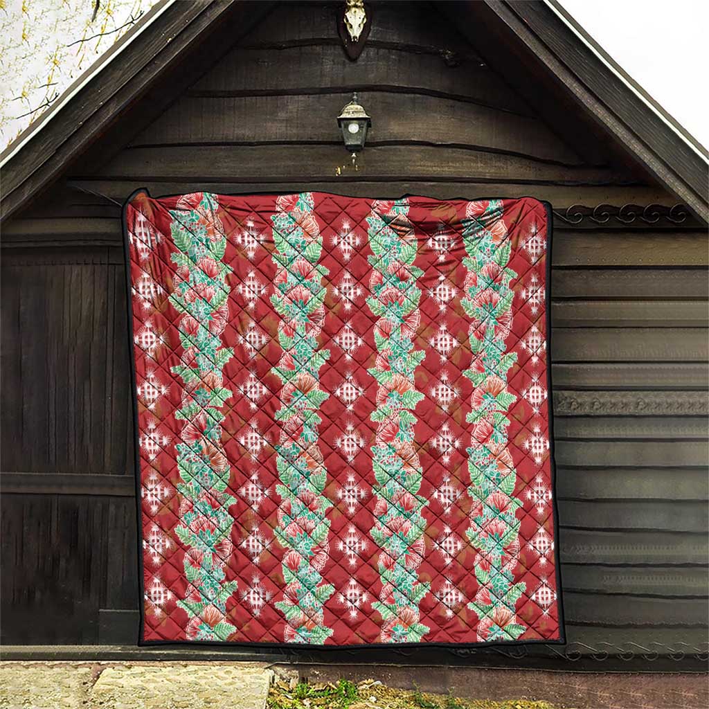 Hawaii Ohia Lehua Quilt Tropical Vibes Crimson
