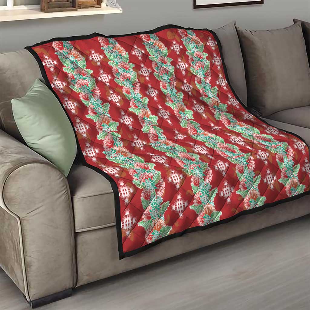 Hawaii Ohia Lehua Quilt Tropical Vibes Crimson