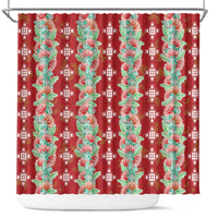 Hawaii Ohia Lehua Shower Curtain Tropical Vibes Crimson LT05 Crimson - Polynesian Pride