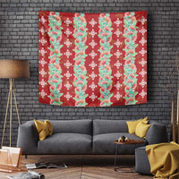 Hawaii Ohia Lehua Tapestry Tropical Vibes Crimson