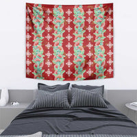 Hawaii Ohia Lehua Tapestry Tropical Vibes Crimson