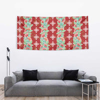 Hawaii Ohia Lehua Tapestry Tropical Vibes Crimson