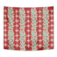 Hawaii Ohia Lehua Tapestry Tropical Vibes Crimson