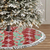Hawaii Ohia Lehua Tree Skirt Tropical Vibes Crimson