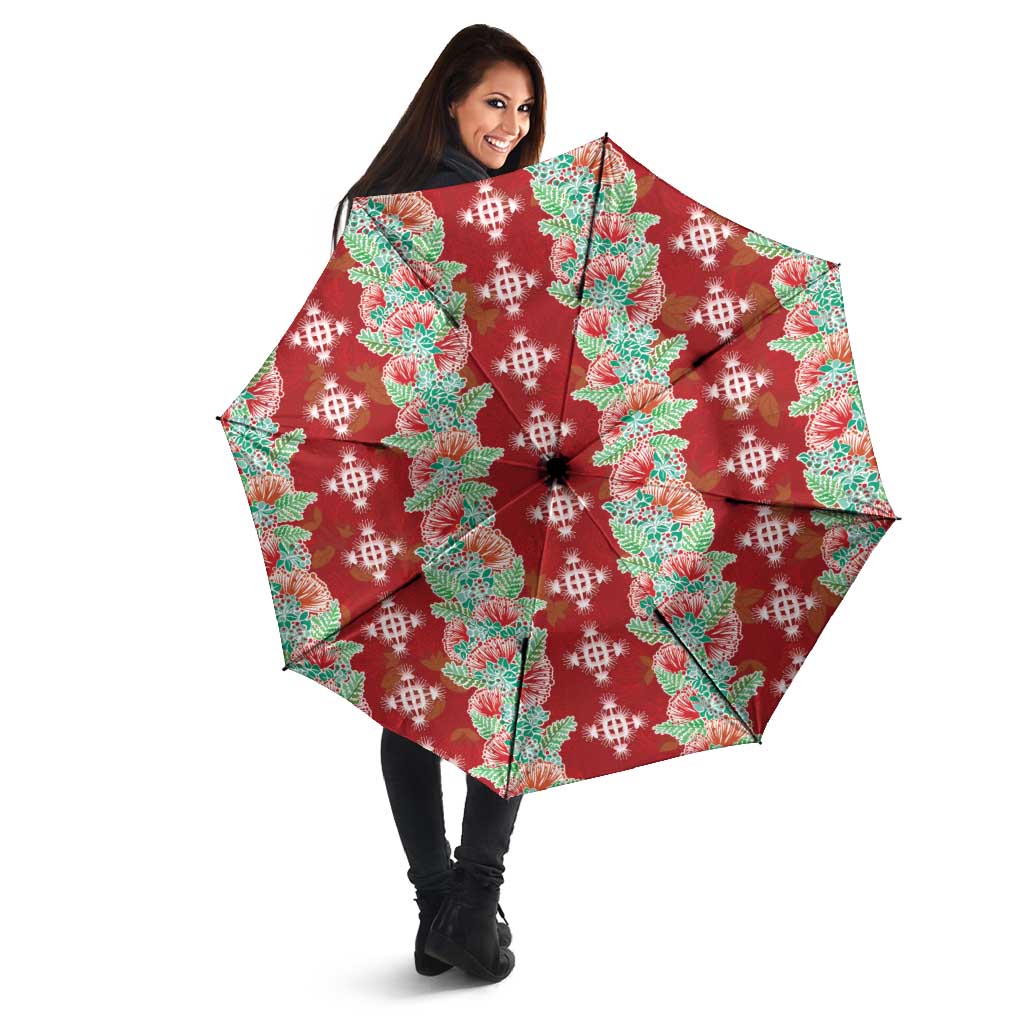 Hawaii Ohia Lehua Umbrella Tropical Vibes Crimson LT05 - Polynesian Pride