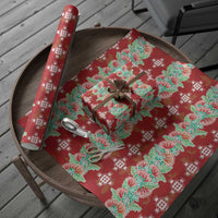 Hawaii Ohia Lehua Wrapping Paper Tropical Vibes Crimson