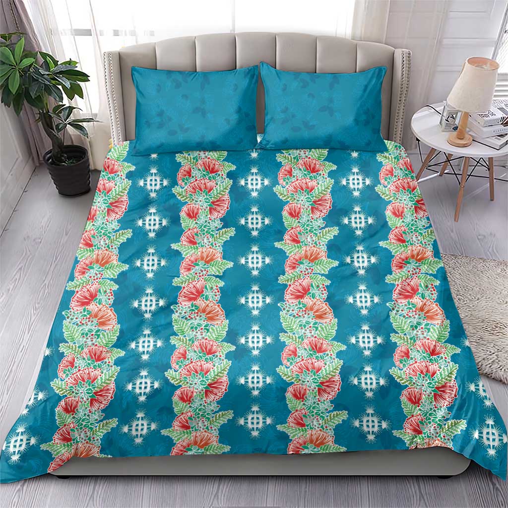 Hawaii Ohia Lehua Bedding Set Tropical Vibes Teal