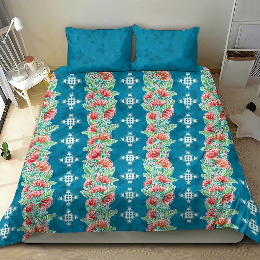 Hawaii Ohia Lehua Bedding Set Tropical Vibes Teal