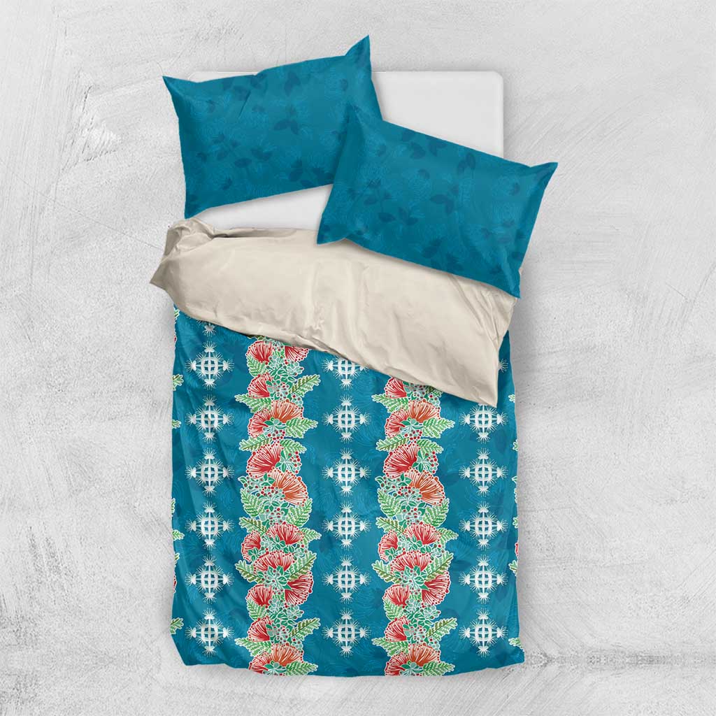 Hawaii Ohia Lehua Bedding Set Tropical Vibes Teal