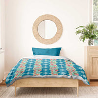 Hawaii Ohia Lehua Bedding Set Tropical Vibes Teal
