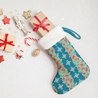Hawaii Ohia Lehua Christmas Stocking Tropical Vibes Teal