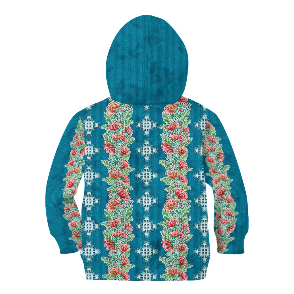 Hawaii Ohia Lehua Kid Hoodie Tropical Vibes Teal