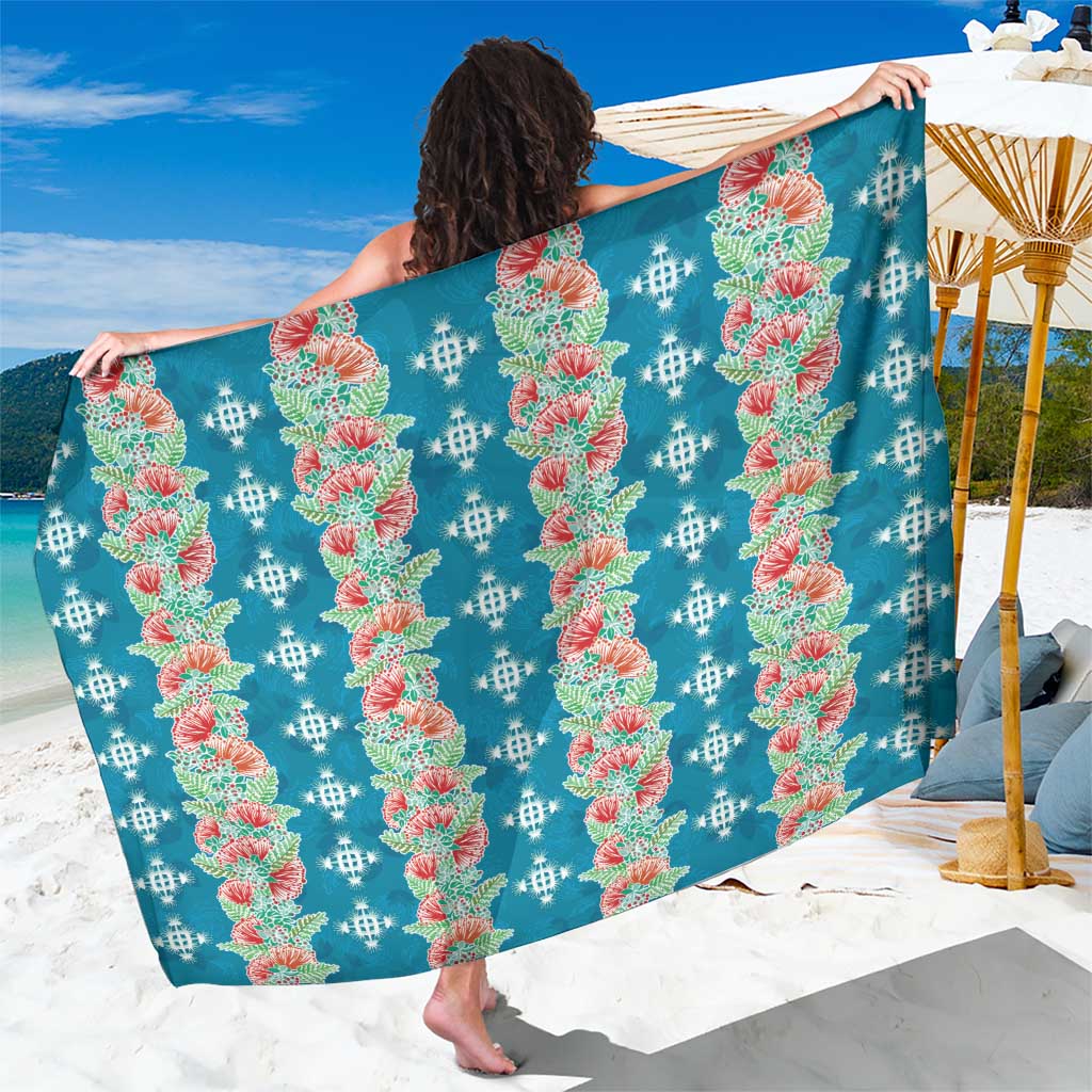 Hawaii Ohia Lehua Sarong Tropical Vibes Teal LT05 One Size 44 x 66 inches Teal - Polynesian Pride