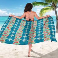 Hawaii Ohia Lehua Sarong Tropical Vibes Teal LT05 - Polynesian Pride