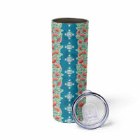 Hawaii Ohia Lehua Skinny Tumbler Tropical Vibes Teal