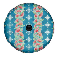 Hawaii Ohia Lehua Spare Tire Cover Tropical Vibes Teal LT05 - Polynesian Pride