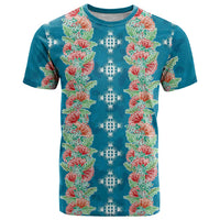 Hawaii Ohia Lehua T Shirt Tropical Vibes Teal
