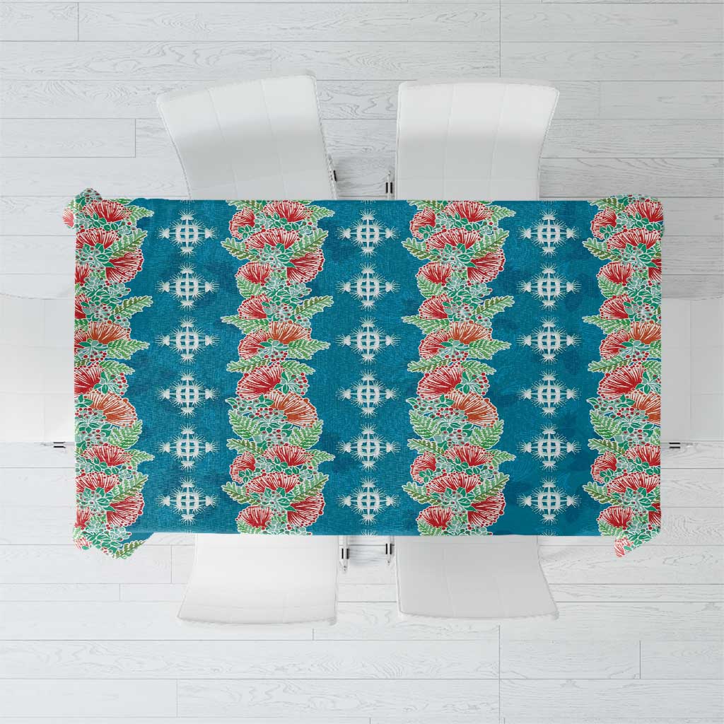 Hawaii Ohia Lehua Tablecloth Tropical Vibes Teal